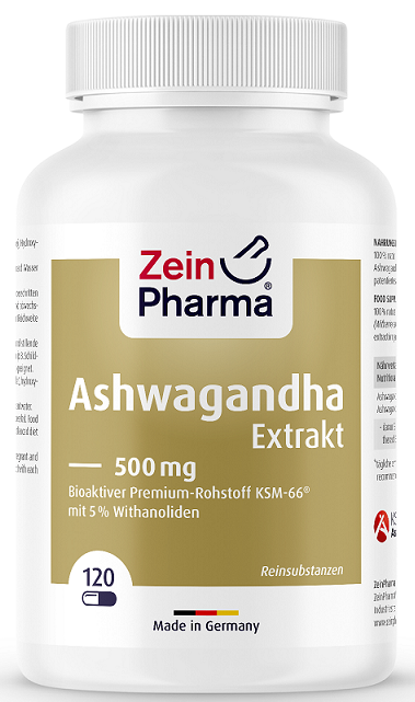Zein Pharma Ashwagandha Extract - 500mg - 120 caps