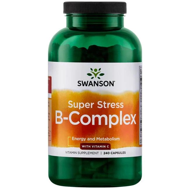 Swanson Super Stress B-Complex with Vitamin C - 240 caps