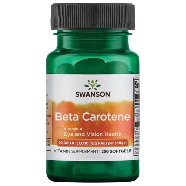 Swanson Beta-Carotene (Vitamin A) - 10 000 IU - 100 softgels