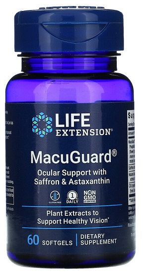 Life Extension MacuGuard Ocular Support with Saffron & Astaxanthin - 60 softgels