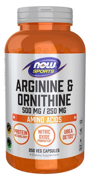 NOW Foods Arginine & Ornithine - 500/250 - 100 vcaps