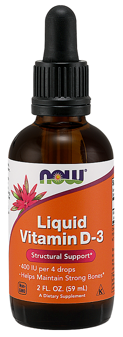 NOW Foods Vitamin D-3 Liquid - 1000 IU (Extra Strength) - 30 ml.