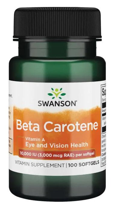 Swanson Beta-Carotene (Vitamin A) - 10 000 IU - 100 softgels