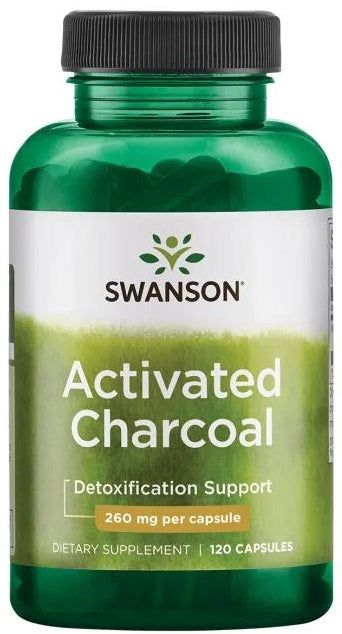 Swanson Activated Charcoal - 260mg - 120 caps