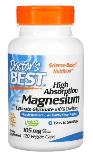 Doctor's Best High Absorption Magnesium - 100mg - 120 tablets