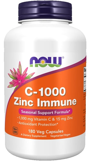 NOW Foods C-1000 Zinc Immune  - 180 vcaps