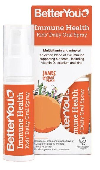 Immune Health Kid's Daily Oral Spray, Raspberry, Grape & Orange - 25 ml.
