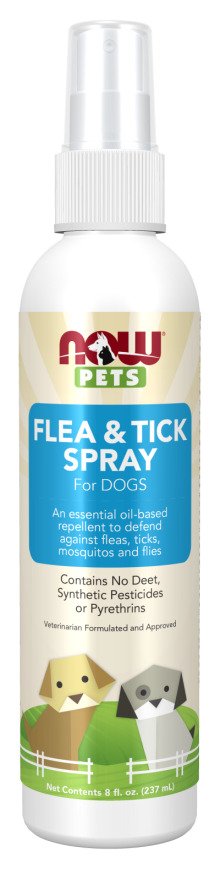 NOW Foods Pets Flea & Tick Spray for Dogs - 237 ml.