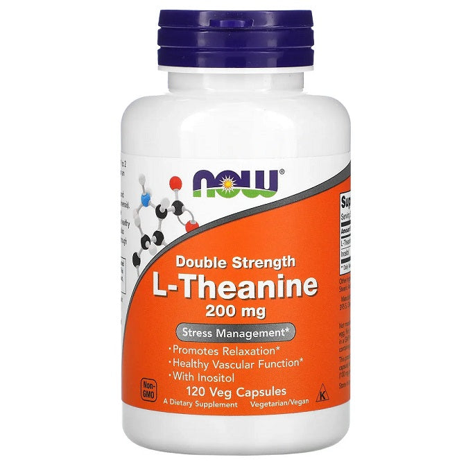 NOW Foods Double Strength L-Theanine - 200mg - 120 vcaps