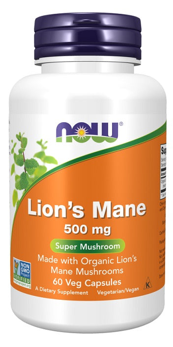 NOW Foods Lion's Mane - 500mg - 60 vcaps
