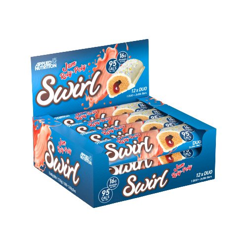 Applied Nutrition Swirl Duo Bar Jam Roly-Poly - 12 x 60g