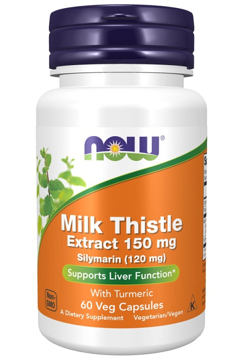 NOW Foods Milk Thistle Extract with Turmeric - 150mg - 120 vcaps