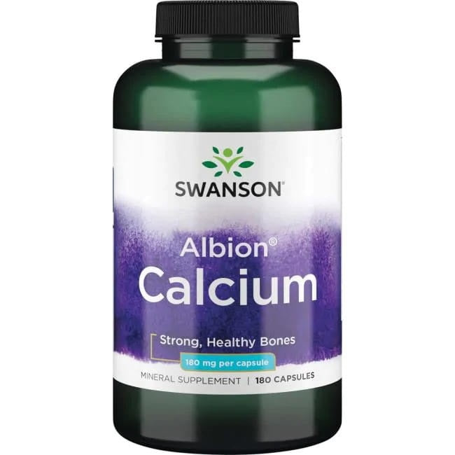 Swanson Albion Calcium - 180mg - 180 caps