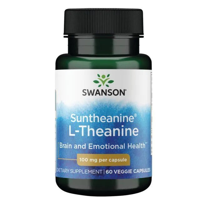 Swanson Suntheanine L-Theanine - 100mg - 60 vcaps