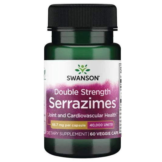 Swanson Swanson Double Strength Serrazimes 40 000 Units  60 vcaps- 40 000 Units - 60 vcaps