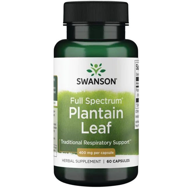 Swanson Full Spectrum Plantain Leaf - 400mg - 60 caps