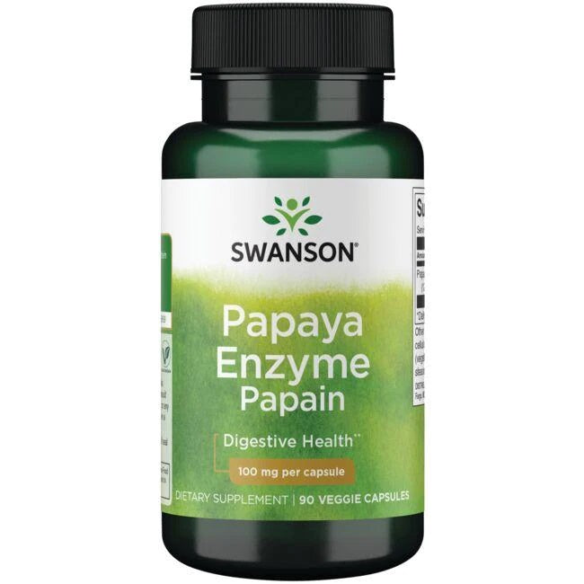 Swanson Papaya Enzyme Papain - 100mg - 90 vcaps