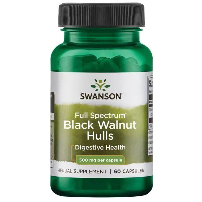 Swanson Full Spectrum Black Walnut Hulls - 500mg - 60 caps