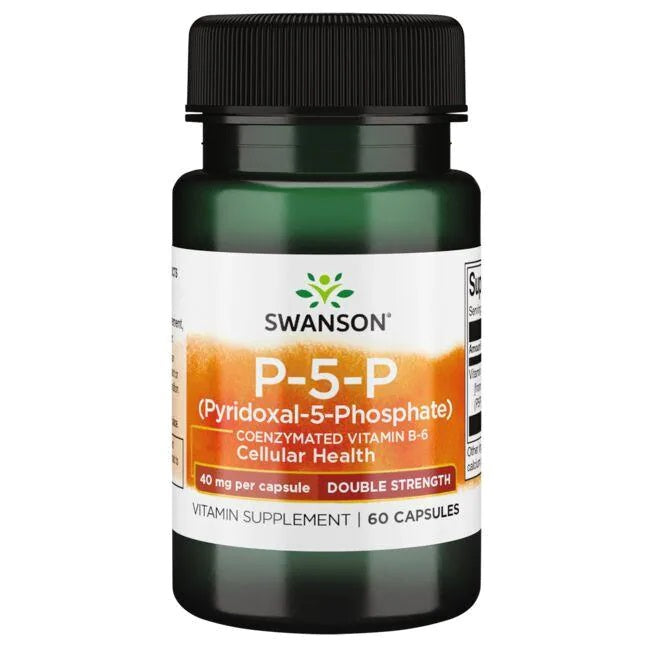 Swanson P-5-P (Pyridoxal-5-Phosphate) Coenzymated Vitamin B6 - 20mg - 60 caps