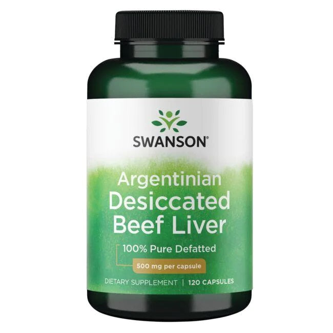 Swanson Argentinian Desiccated Beef Liver - 500mg - 120 caps