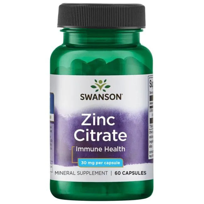 Swanson Zinc Citrate - 30mg - 60 caps