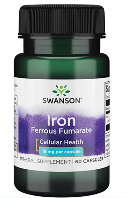 Swanson Iron (Ferrous Fumarate) - 18mg - 60 caps