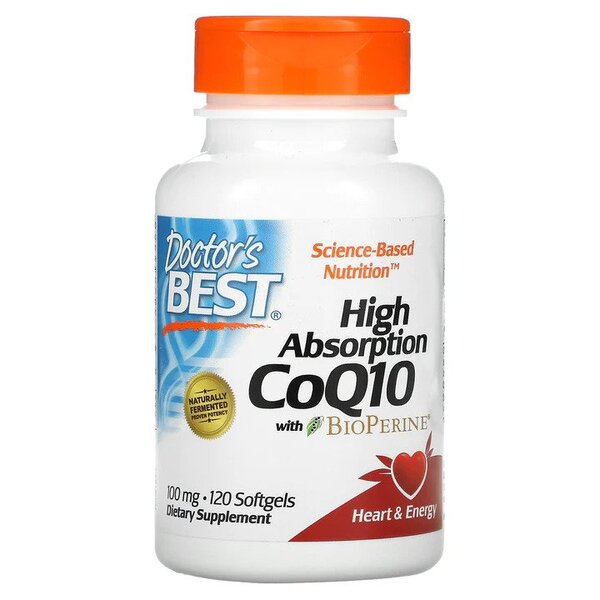 Doctor's Best High Absorption CoQ10 with BioPerine - 100mg - 120 softgels