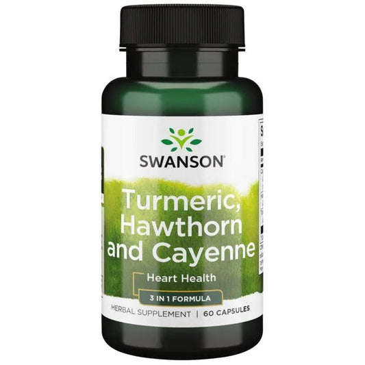 Swanson Turmeric Hawthorn and Cayenne - 60 caps