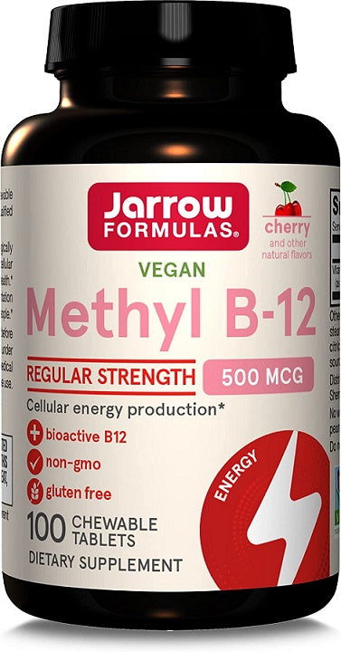 Jarrow Formulas Methyl B-12 1000mcg () 100 chewable tablets- 1000mcg - 100 chewable tablets