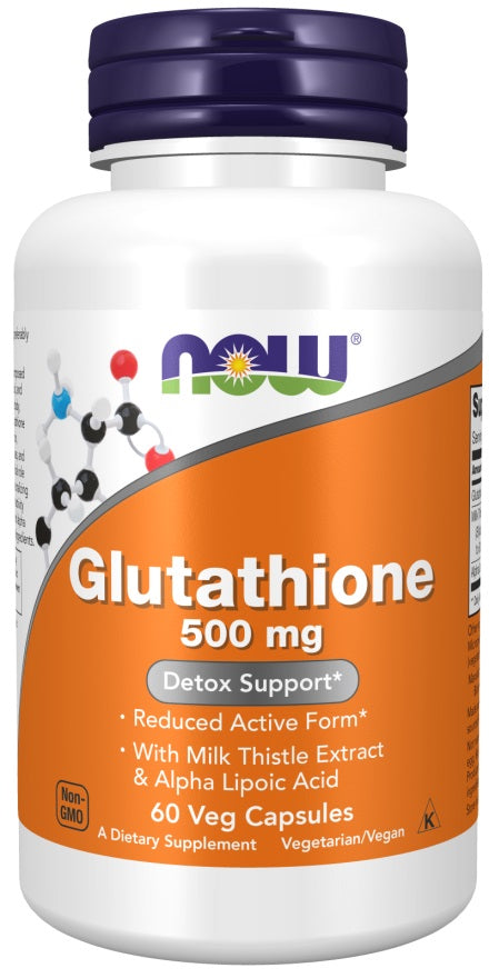 NOW Foods Glutathione with Milk Thistle Extract & Alpha Lipoic Acid - 500mg - 30 vcaps