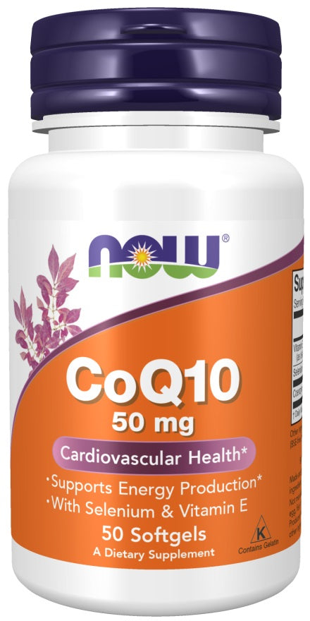 NOW Foods CoQ10 with Selenium & Vitamin E - 50mg - 50 softgels