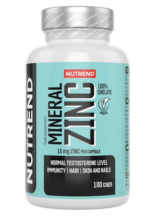 Nutrend Mineral Zinc 100% Chelate - 15mg - 100 vcaps