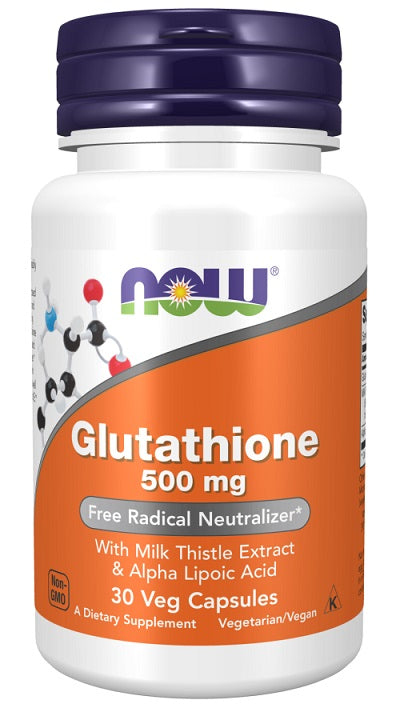 NOW Foods Glutathione with Milk Thistle Extract & Alpha Lipoic Acid - 500mg - 30 vcaps