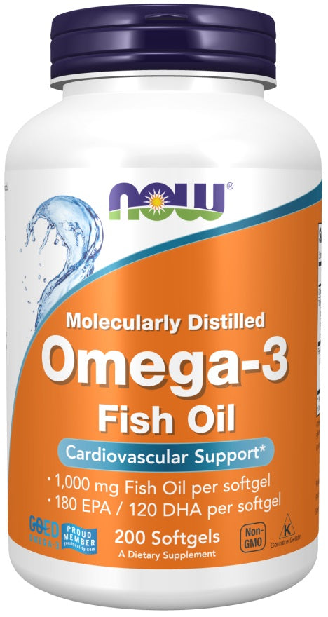 NOW Foods Omega-3 Molecularly Distilled - 100 softgels