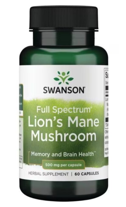 Swanson Full Spectrum Lion's Mane Mushroom - 500mg - 60 caps