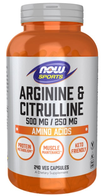 NOW Foods Arginine & Citrulline - 120 vcaps