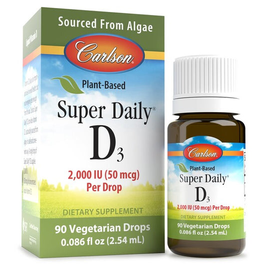 Carlson Labs Carlson Labs Plant-Based Super Daily D3 2000 IU - 2.54 ml.