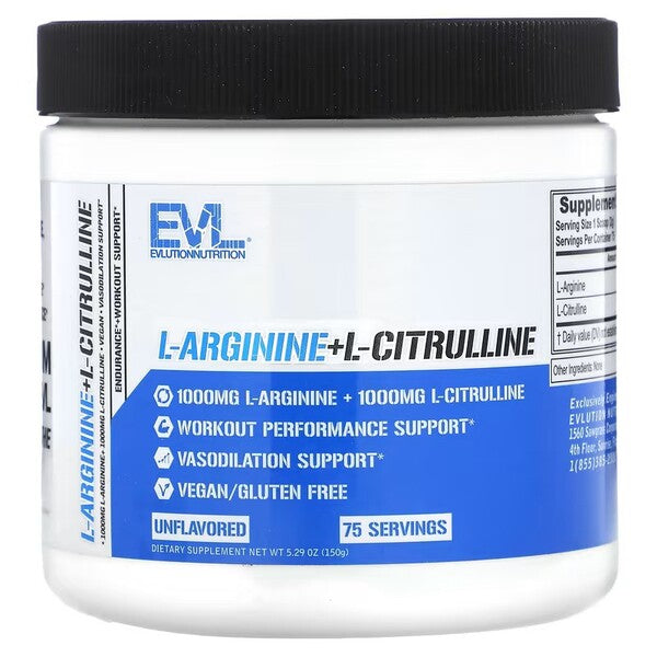 EVLution Nutrition L-Arginine + L-Citrulline - 150g