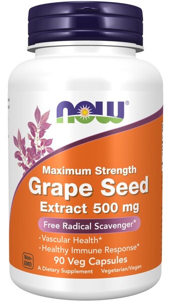 NOW Foods Grape Seed Extract 500mg Maximum Strength - 90 vcaps