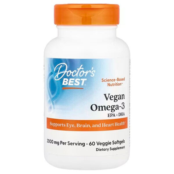 Doctor's Best Vegan Omega-3 EPA + DHA - 60 veggie softgels