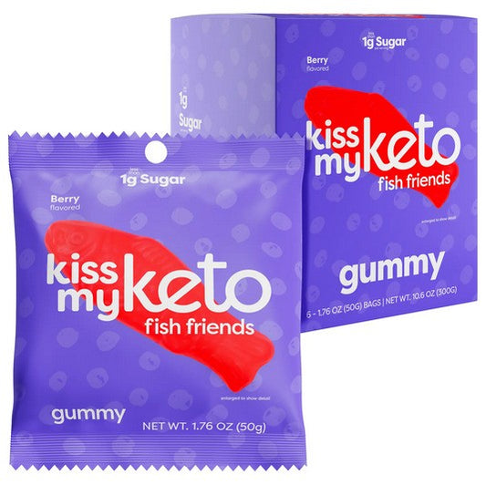 Kiss My Keto Fish Friends Keto Gummies  - 6 x 50g