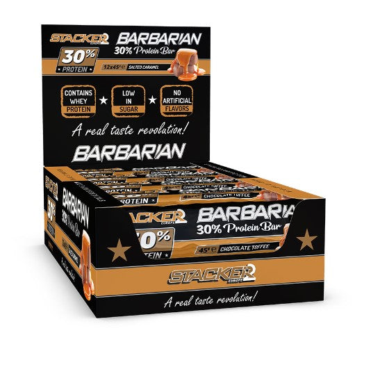 Stacker2 Europe Barbarian 30% Protein Bar  - 12 x 45g