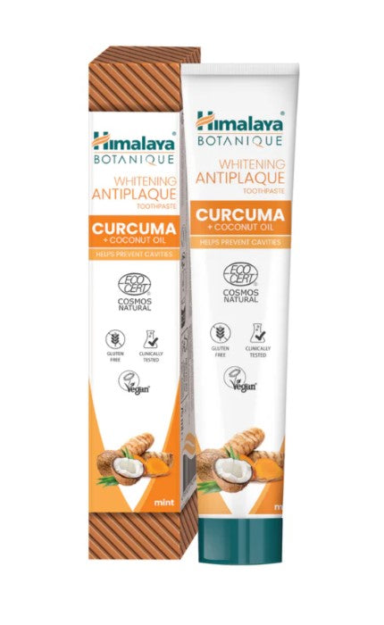 Himalaya Whitening Antiplaque Toothpaste Curcuma + Coconut Oil  - 75ml.