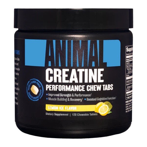 Animal Creatine Chews, Lemon Ice (EAN 039442005533) - 120 chewable tablets
