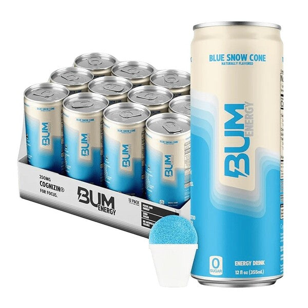 Bum Energy Bum Energy, Blue Snow Cone - 12 x 355 ml.