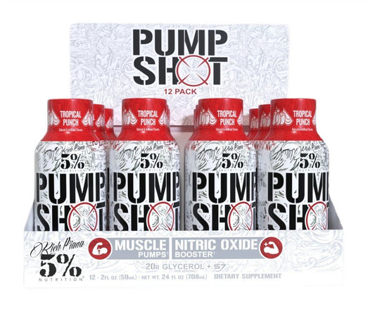 5% Nutrition Pump Shot, Tropical Punch - 12 x 59 ml.