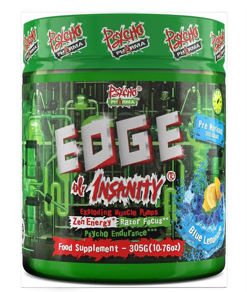 American Supps Psycho Pharma Edge of Insanity, Blue Lemonade - 305g