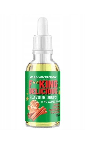 Allnutrition Fitking Delicious Flavour Drops, Baked Apple with Cinnamon - 50 ml.