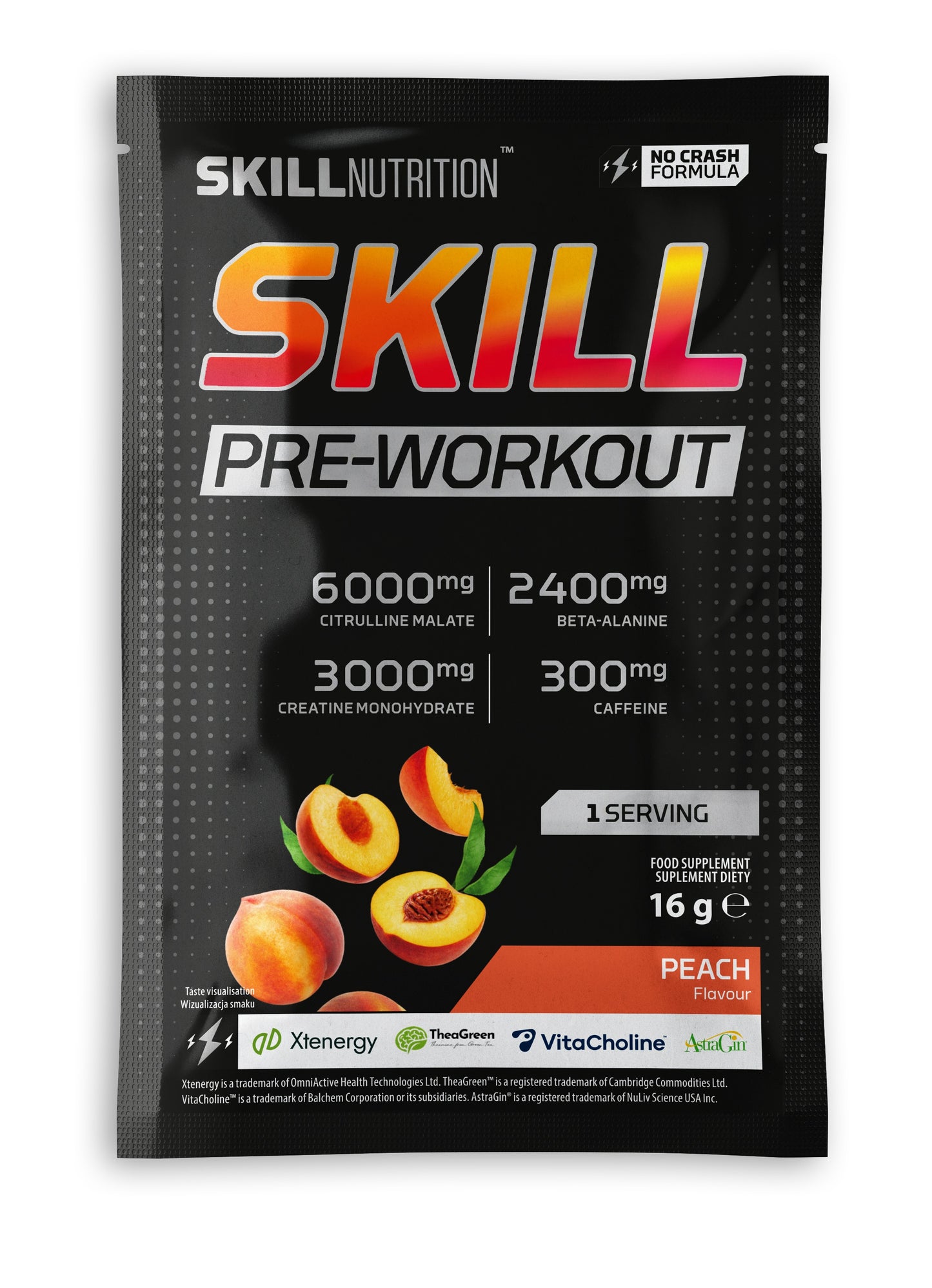 Skill Pre-Workout, Peach - 400g