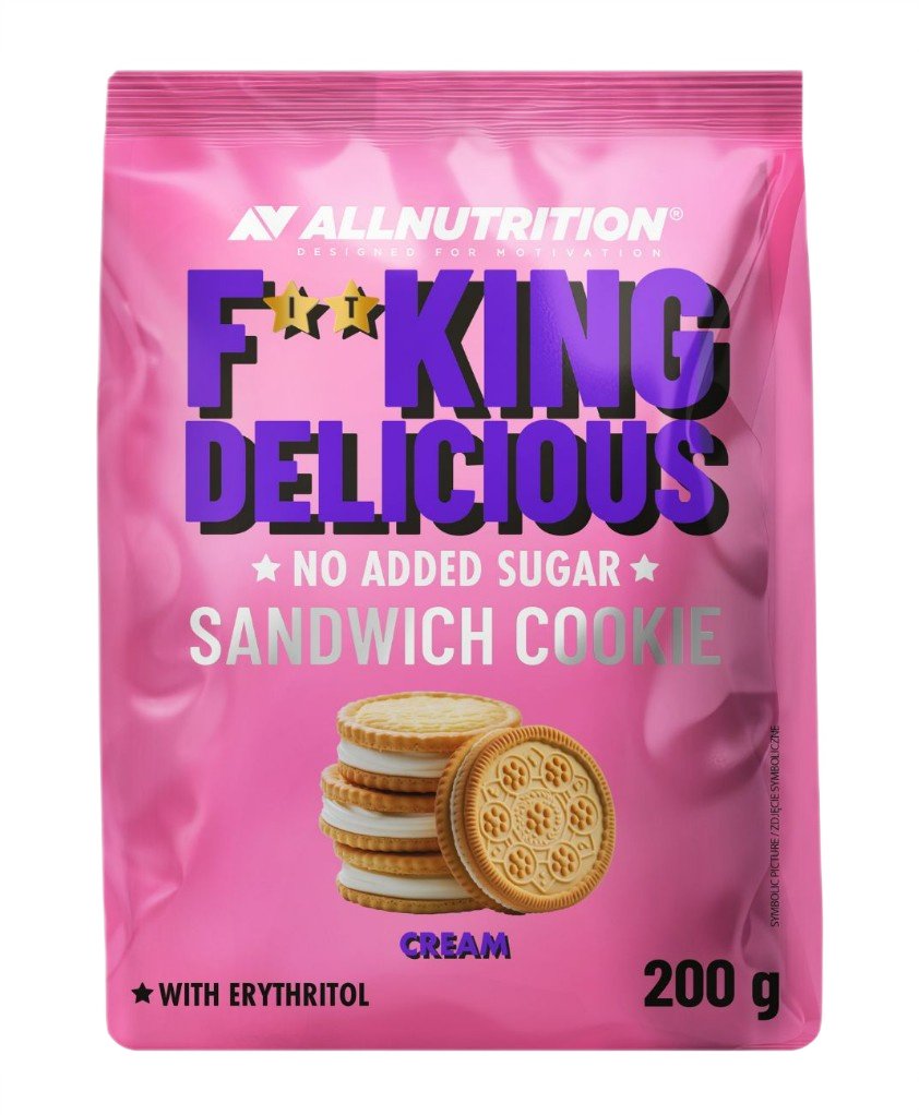 Fitking Delicious Sandwich Cookie, Cream - 200g